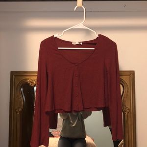 Maroon top